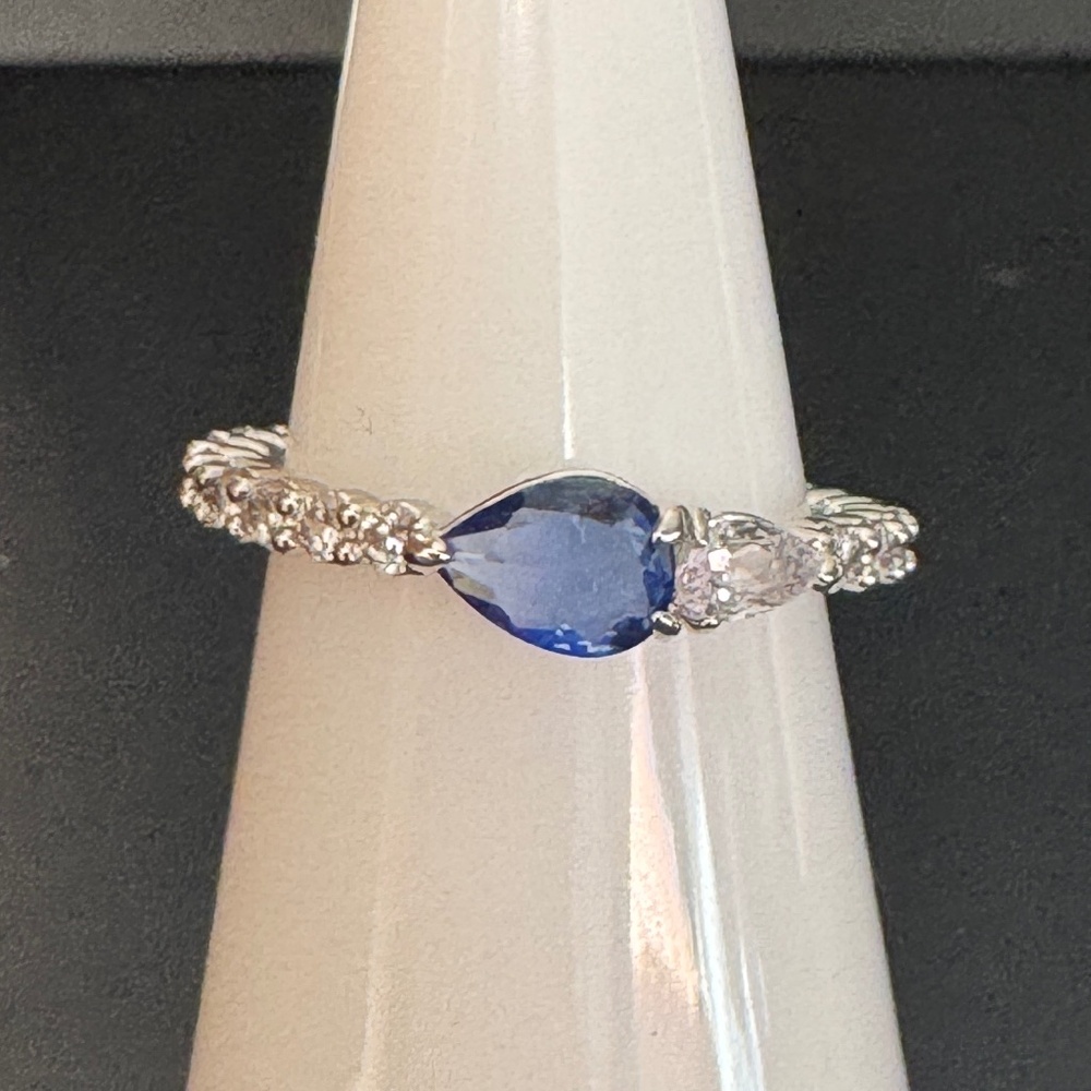 Bomb Party - RBP5274 One Last Kiss  Size 7 Sapphire Blue Tourmaline